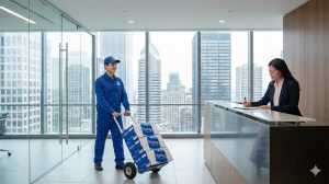 Giao nước Aquafina cho tòa nhà cao ốc trên đường Cao Thắng Quận 3