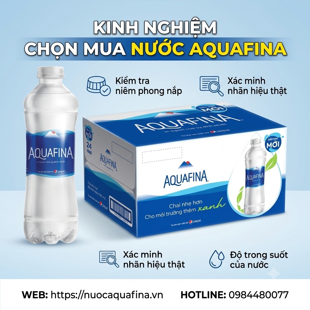Kinh nghiệm chọn mua nước Aquafina